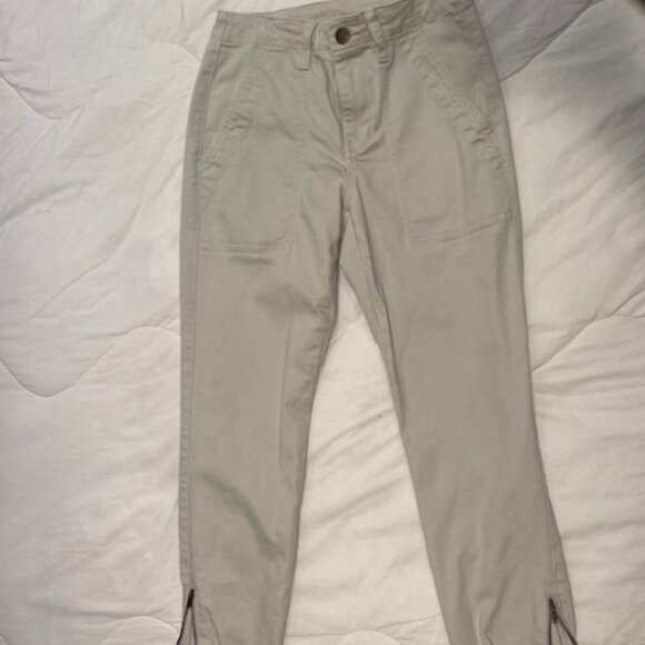 CAbi elastic ankle tan khaki pants - Picture 1 of 5